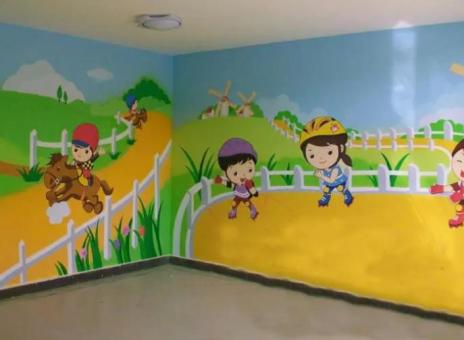 金秀幼儿园墙体彩绘制作流程及注意事项